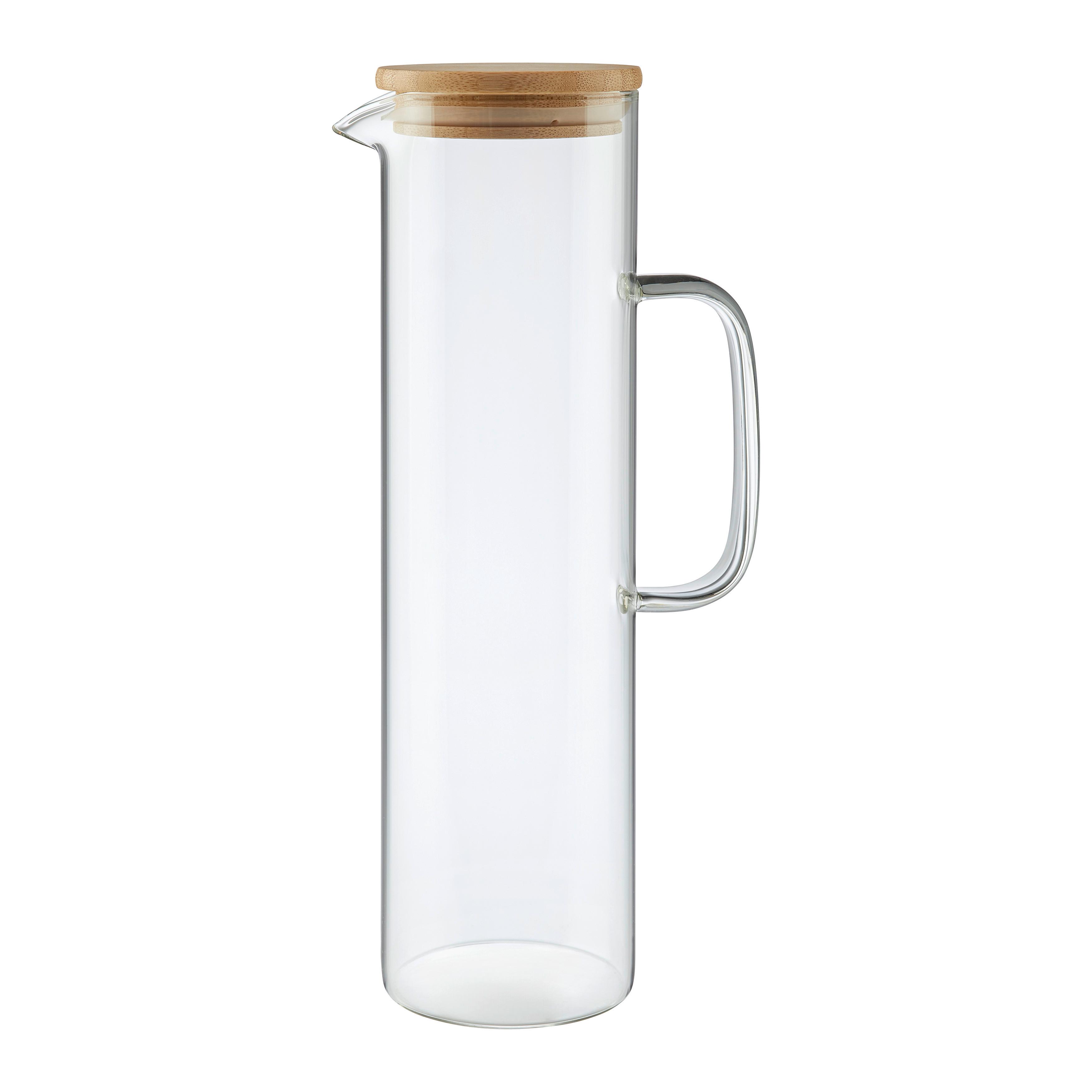 Džbánek KIKI -1,2L - čiré/přírodní barvy, Moderní, dřevo/sklo (8,4/29cm) - Mömax