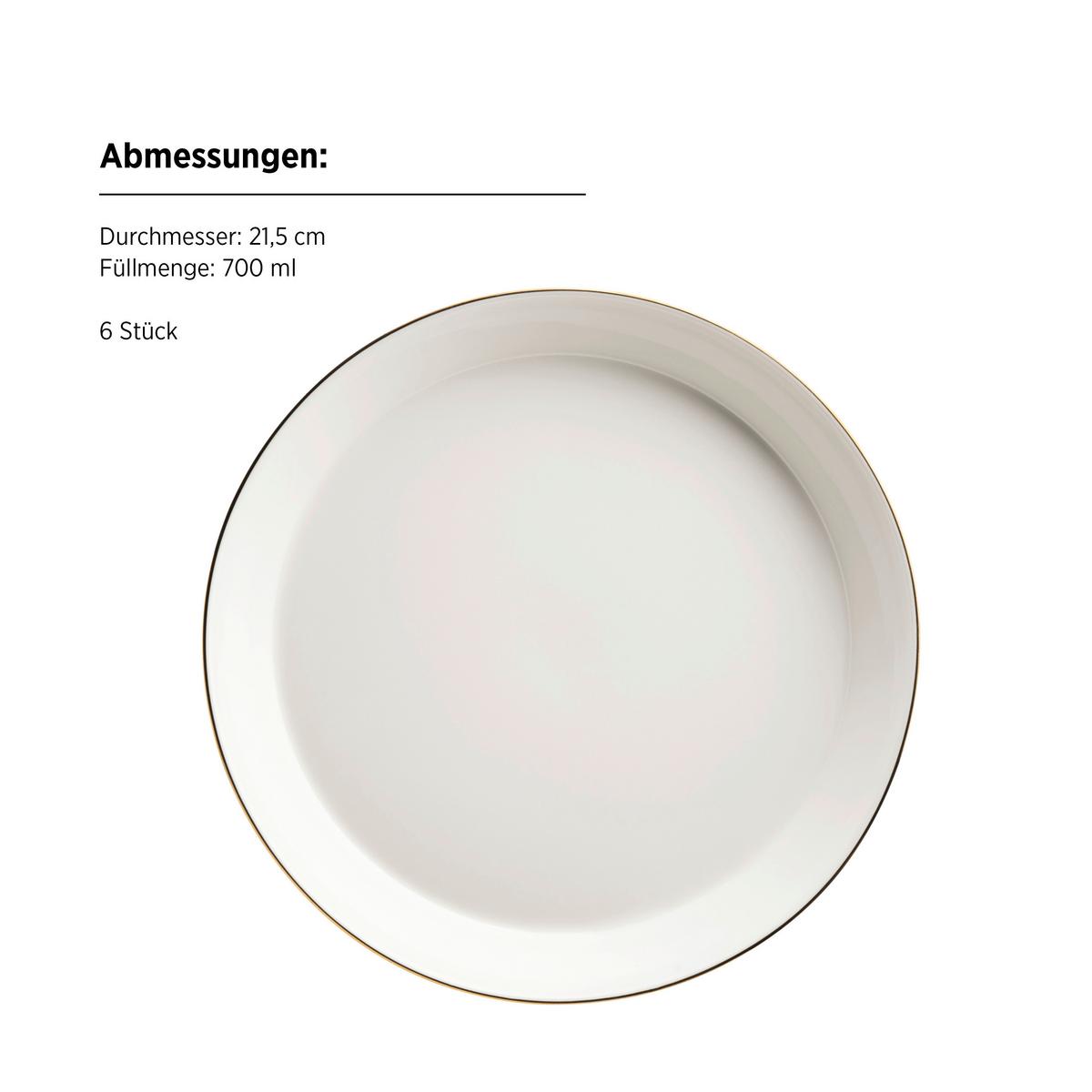 Tafelservice Sita Weiß/goldfarben, 12-Teilig - Goldfarben/Weiß, Trend, Keramik - Mäser