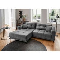Ecksofa Restato Dunkelgrau S: 177x246 cm - Dunkelgrau/Schwarz, MODERN, Textil (177/246cm) - MID.YOU