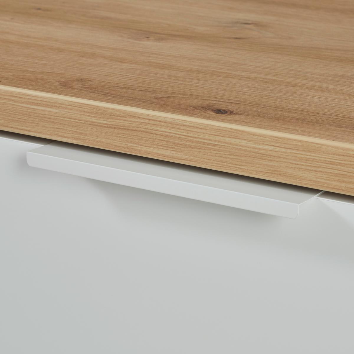 TV element Wide bílá/dub Artisan - bílá/dub artisan, Moderní, kov/kompozitní dřevo (240/75/40cm) - Based