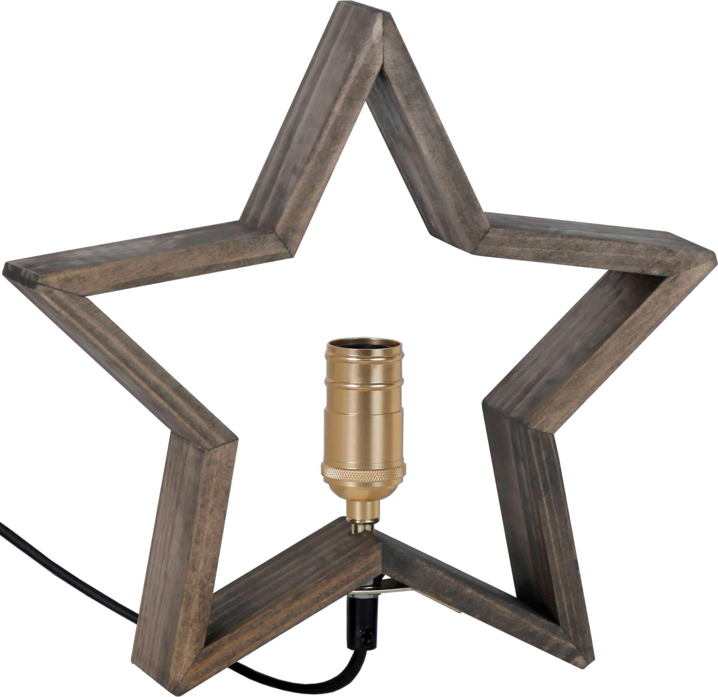 Tischleuchte 257-33 Lys - Schwarz/Braun, Basics, Holz/Metall (30/5/29cm) - Eglo