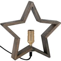 Tischleuchte 257-33 Lys - Schwarz/Braun, Basics, Holz/Metall (30/5/29cm) - Eglo