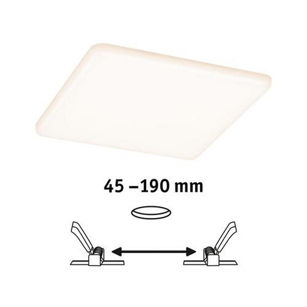 LED-Paneel L: 18,5 cm 92395 - Weiß, Basics, Kunststoff (18,5/18,5cm) - Paulmann