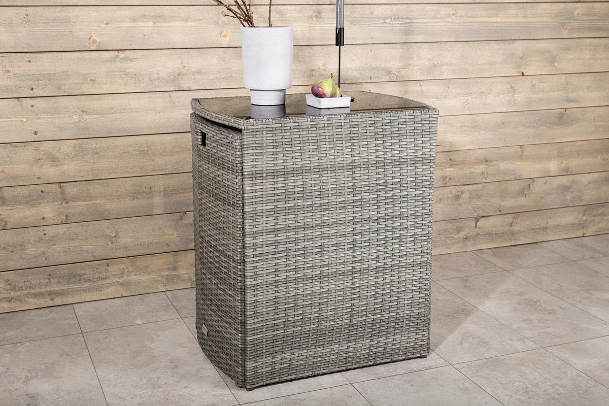 Balkonset Savanna - Schwarz/Grau, KONVENTIONELL, Kunststoff/Metall - Gardenson