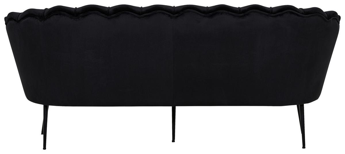 2-sitzer-sofa Calais - Schwarz, Design, Textil/Metall (180/78.5/78cm) - Livetastic