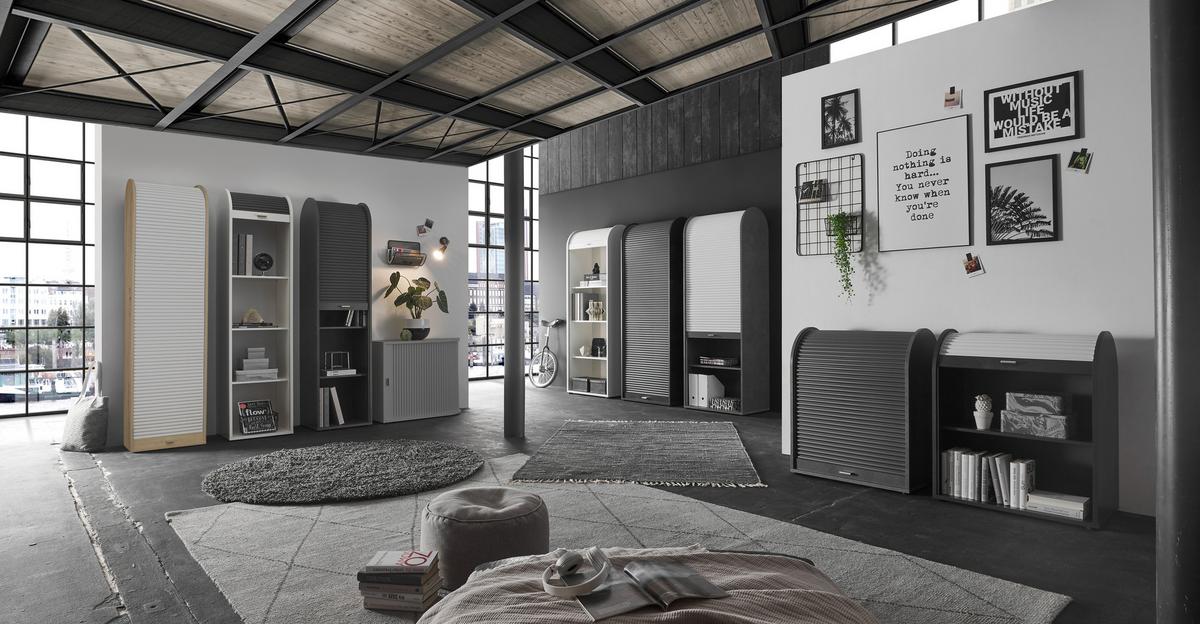 Aktenschrank Weiß B: 69 cm - Weiß, MODERN, Holzwerkstoff/Kunststoff (69/192/44cm) - Livetastic