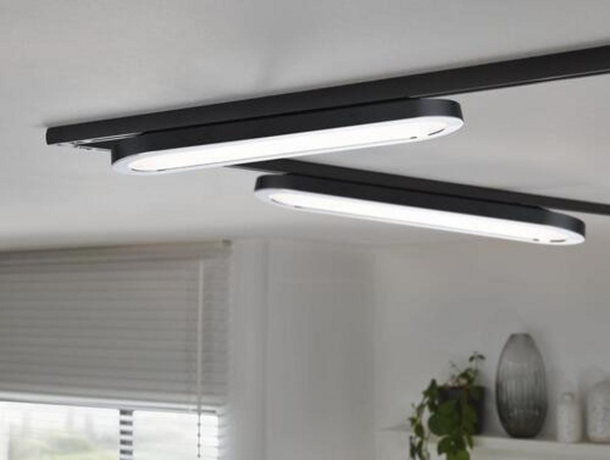 Schienensystem Strahler 96920 LED-Stableuchte - Chromfarben/Schwarz, Design, Kunststoff/Metall (38/3,5/11cm) - Paulmann