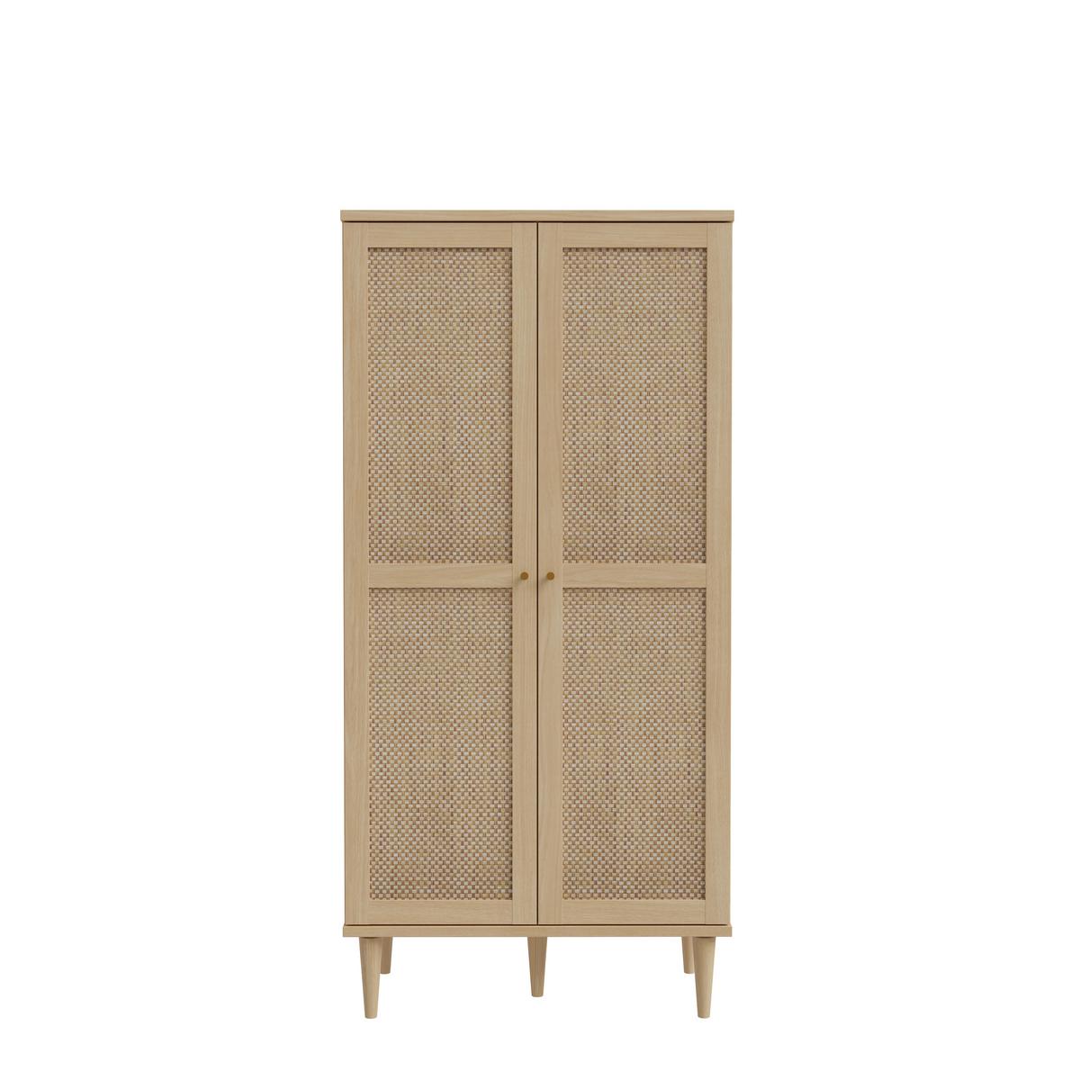 Skriňa Calasetta š: 80 cm - zlatá/farba duba, Natur, kov/drevo (80,1/166,6/41,4cm)
