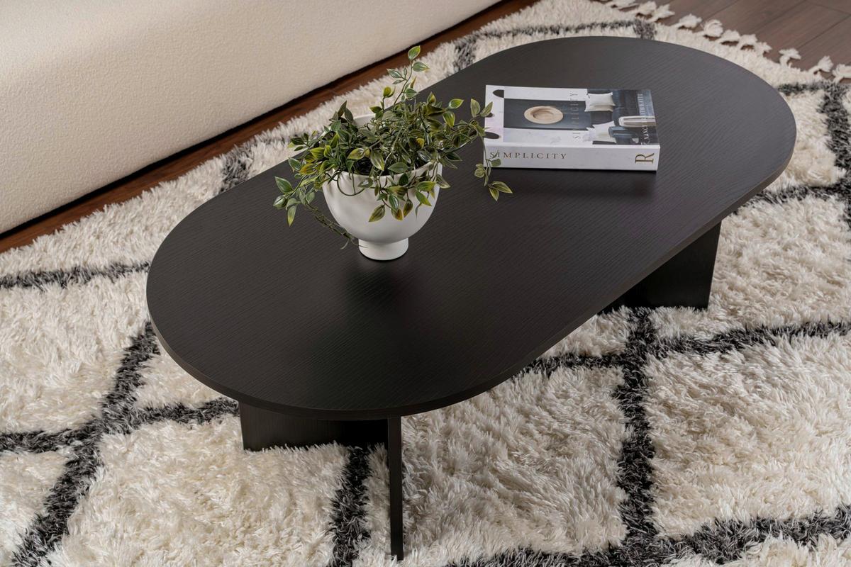 Couchtisch Sable Schwarz B: 119cm - Schwarz, Design, Holzwerkstoff (119/40/60cm) - MID.YOU