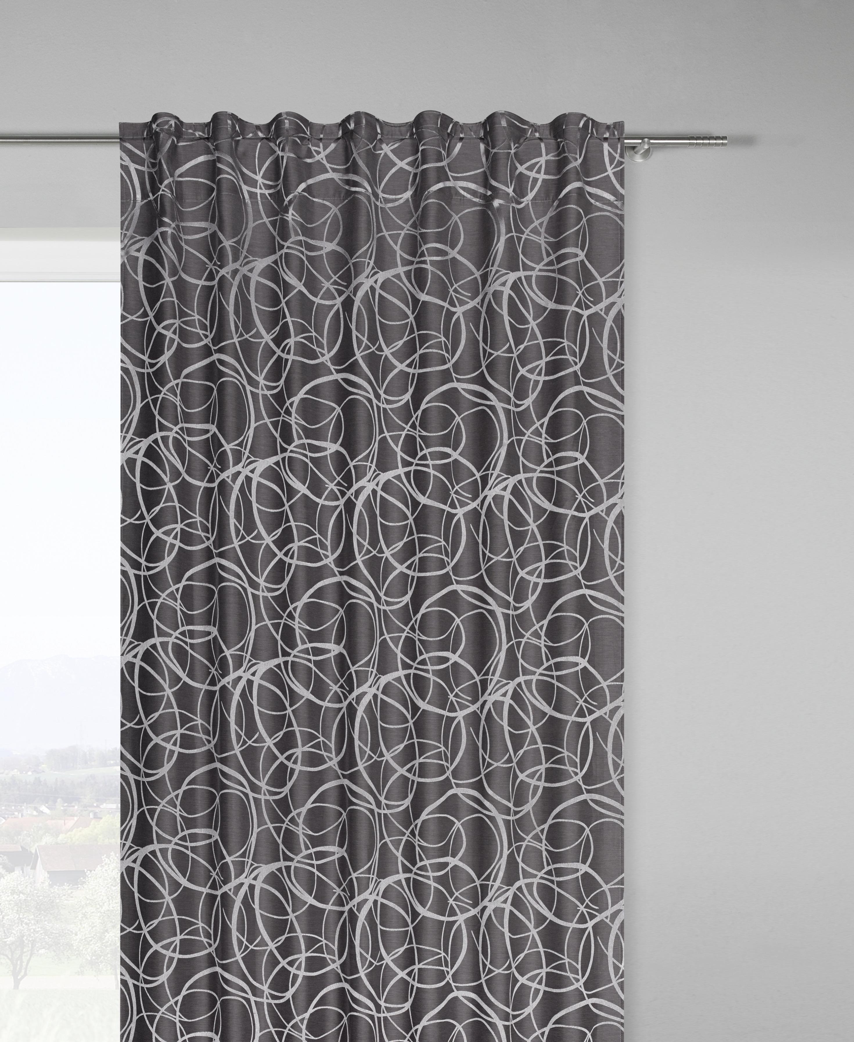 Záves S Pútkami Marlene, 140/245cm, Sivá - sivá, Konvenčný, textil (140/245cm) - Modern Living