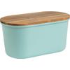 Box na chlieb EW-BK-0195 - farba akácie/tyrkysová, Basics, drevo/plast (21,50/37,00/17,20cm) - Echtwerk