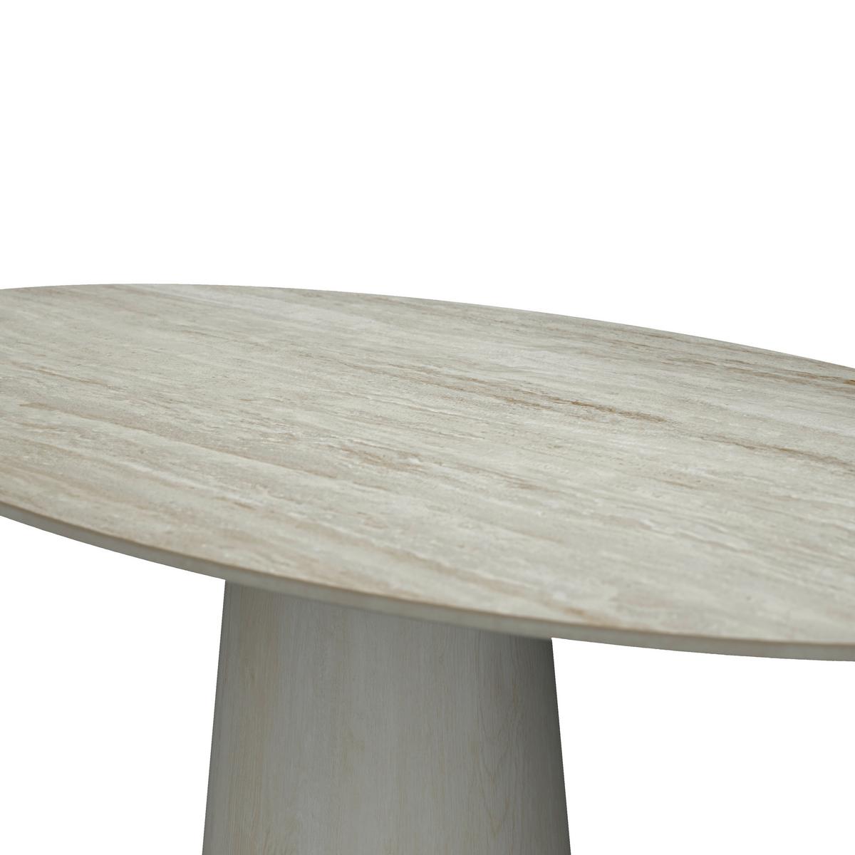 Jídelní stůl Thiago, š: 160 cm - krémová, Moderní, kov/kompozitní dřevo (160/76/90cm) - Bessagi Home