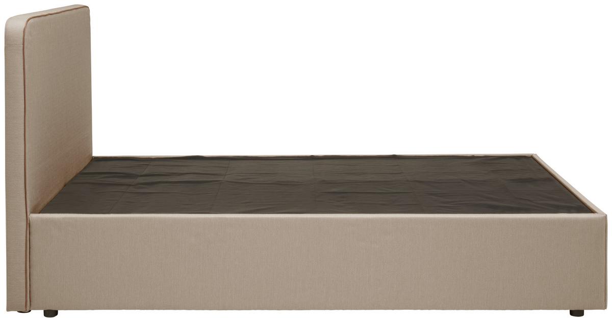 Boxbett Mit Topper 120x200 Cm Anton, Beige - Beige, KONVENTIONELL, Holz/Textil (120/200cm) - P & B