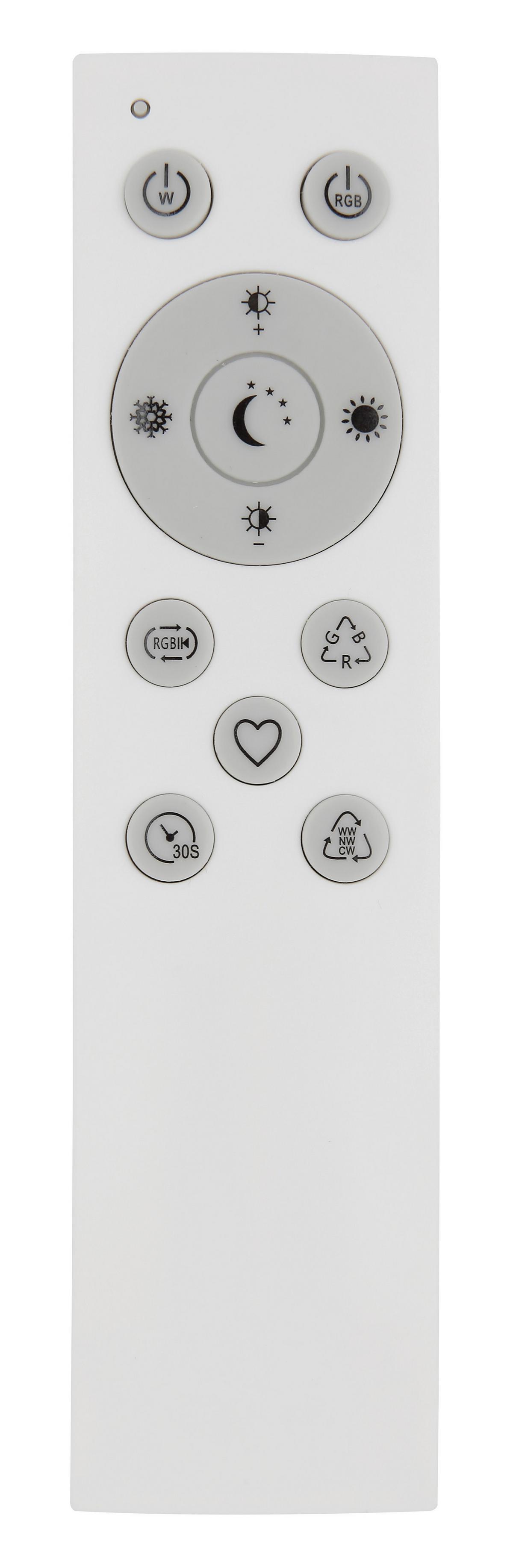 LED-Deckenleuchte 41562-18brgb - Opal/Schwarz, Design, Kunststoff (29,4/2,5cm) - Globo
