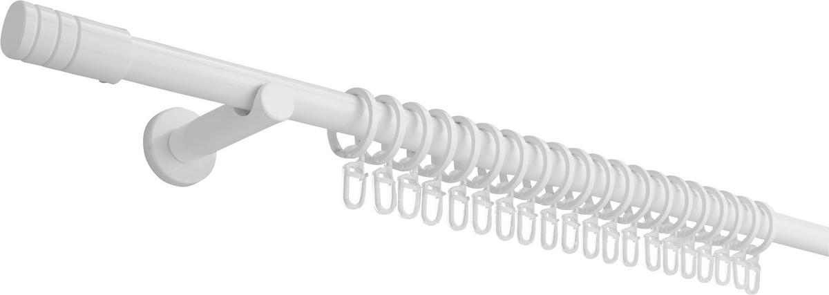 Sada tyčí na závesy Rillcube, 210-400cm - biela, kov (210-400cm) - Premium Living