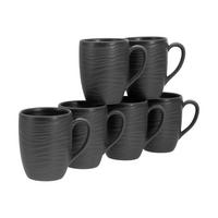 Kaffeebecherset Lava Stone 6--Teilig., Dunkelgrau - Dunkelgrau, Basics, Keramik - Creatable