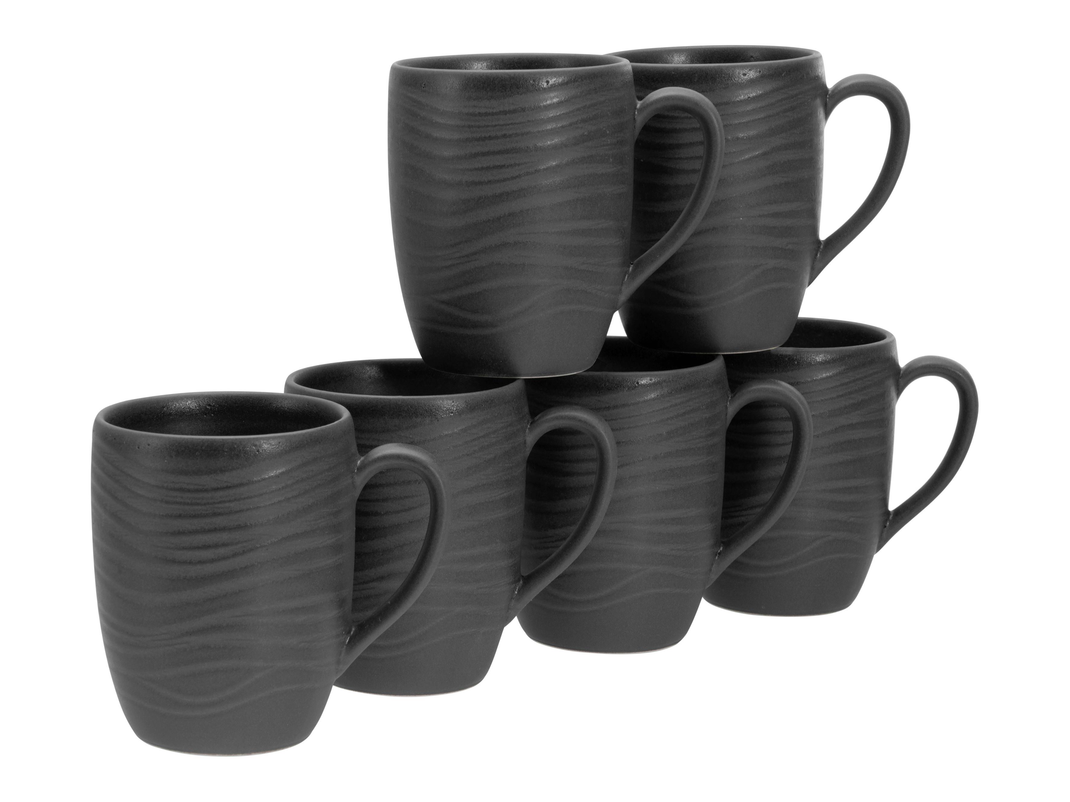 Kaffeebecherset Lava Stone 6--Teilig., Dunkelgrau