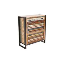 SCHUHSCHRANK Multicolor/Schwarz B: 85cm - Multicolor/Schwarz, Design, Holz/Metall (85/96/35cm) - MID.YOU