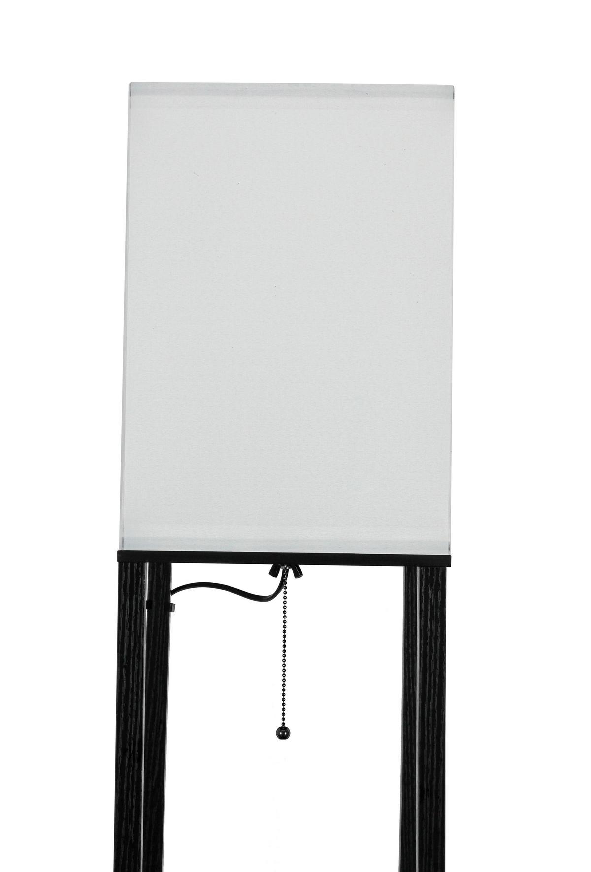 STOJACÍ LAMPA SVEN - bílá/černá, Basics, kov/kompozitní dřevo (26/160/26cm)