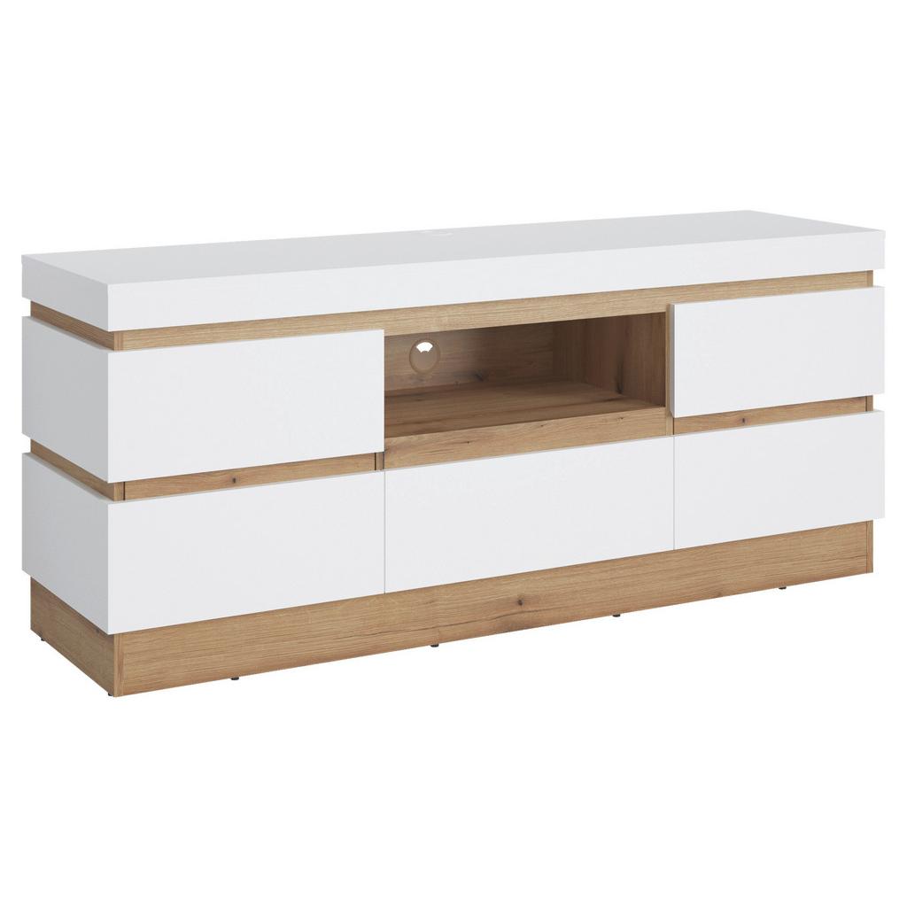 TV-Element Calabria Weiß/Eiche Dekor B: 160,8 cm