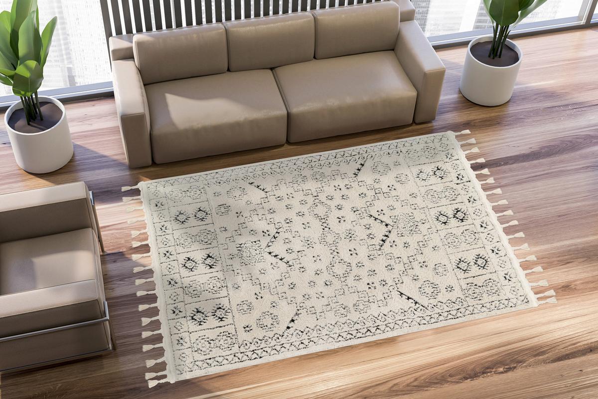 Teppich Lovis 100 160x230 cm Lovis 100 - Weiß, KONVENTIONELL, Textil (160/230cm) - Kayoom