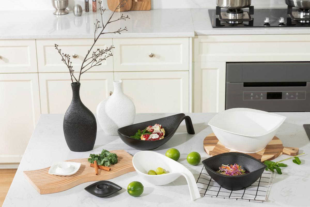 Schüssel Vivien - Weiß, Basics, Keramik (28,4/8,6/15,3cm) - James Wood