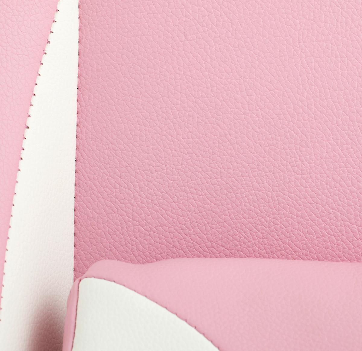 Gaming Stuhl Lady Racer Mit Armstützen + Kissen Pink/Weiß - Pink/Weiß, LIFESTYLE, Kunststoff/Textil (66/126-134/59cm) - Livetastic