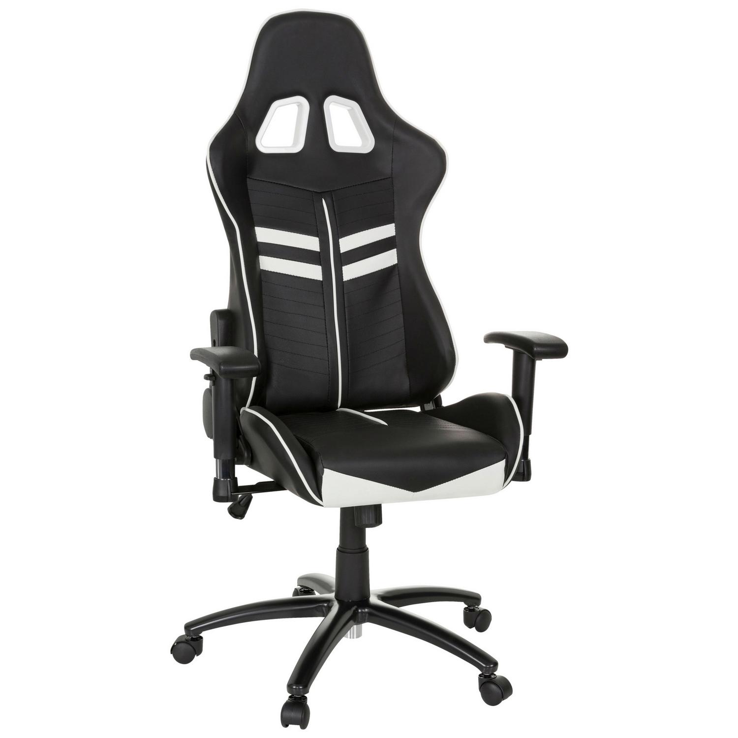 Gamingstuhl League PRO Schwarz/Weiß Schwarz, Weiß 72x138x63 cm