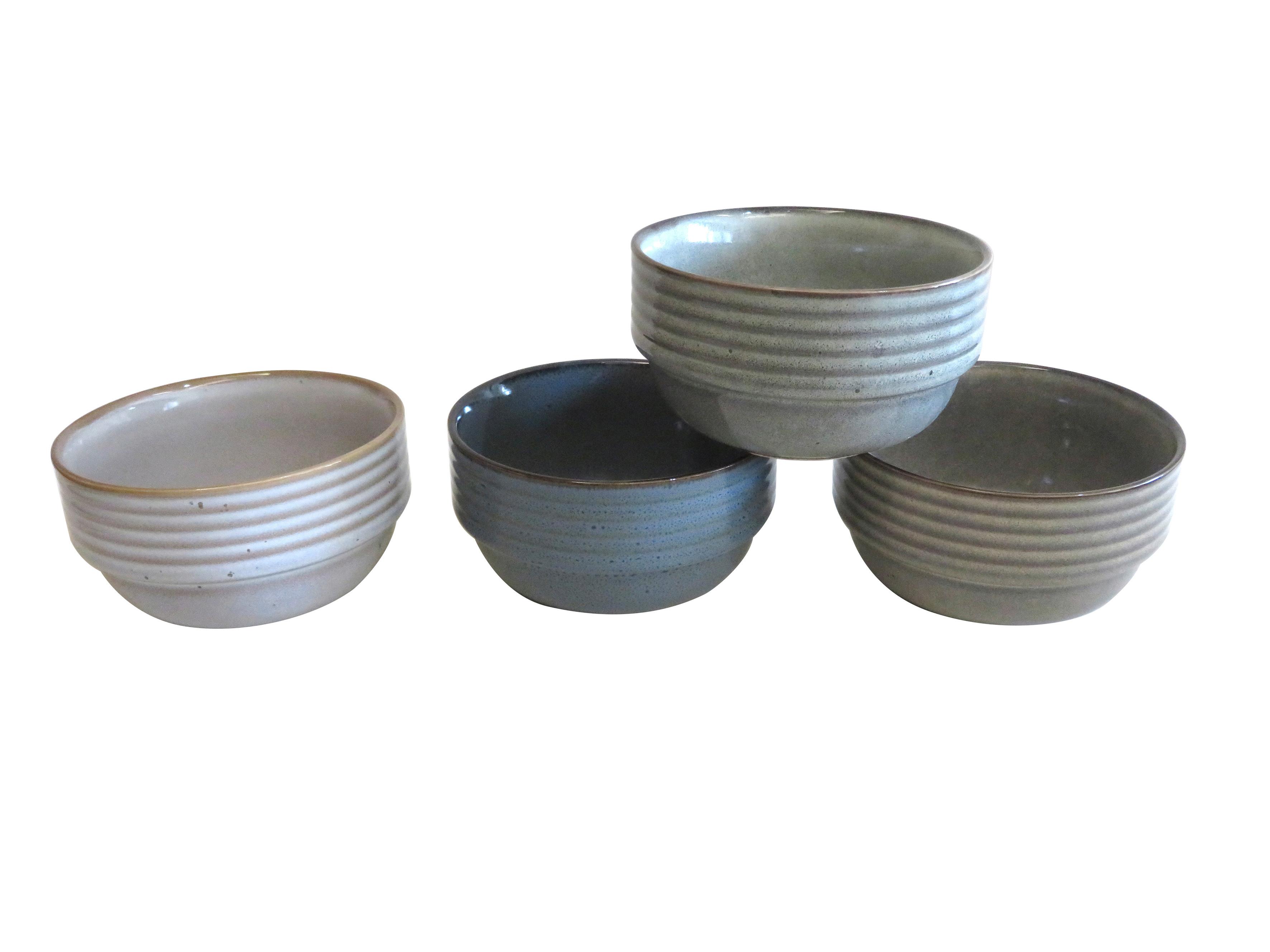 Sada misiek MOODY - bílá/světle modrá, Konvenční, keramika (14/8cm) - Mömax
