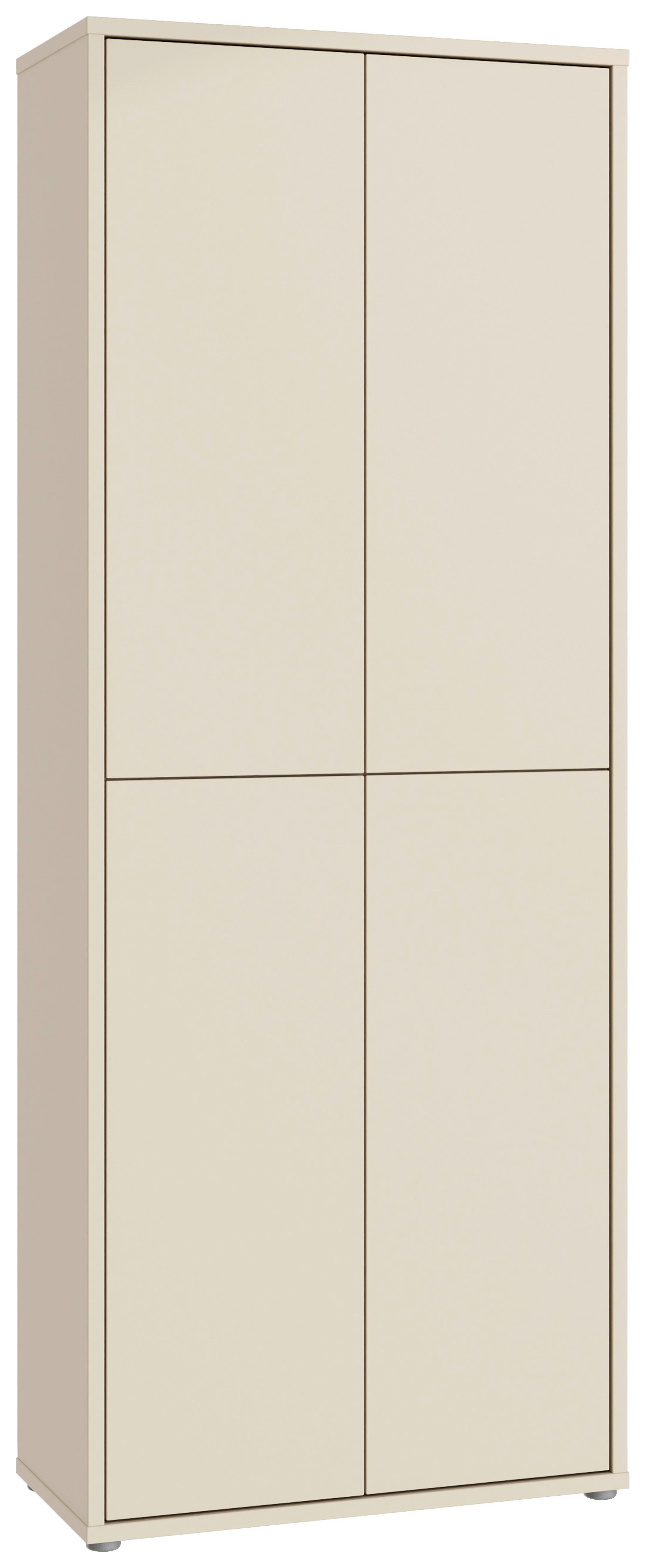 Skriňa na topánky, kašmírová, š: 74,5cm - piesková/sivá, Modern, kompozitné drevo/plast (74,5/191,9/34,9cm)