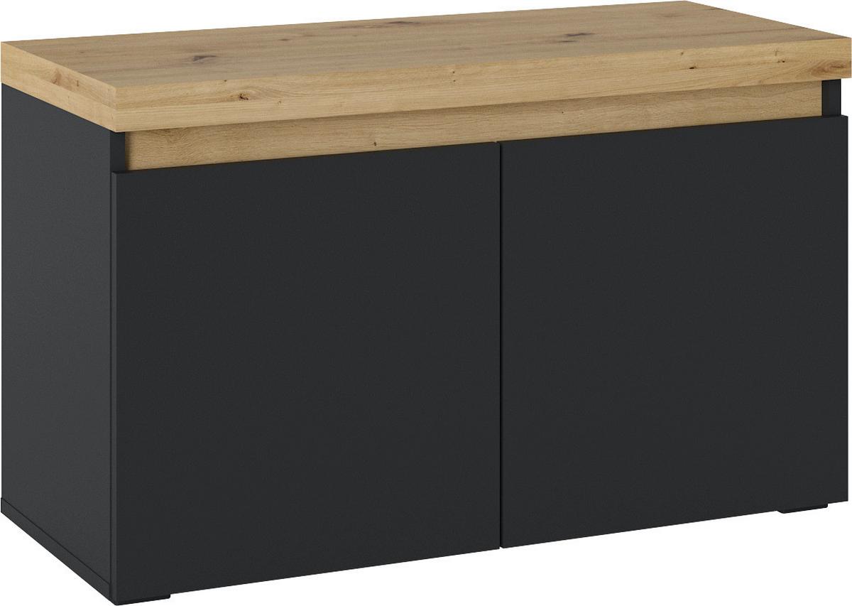 Sitzbank Pepe Artisan Eiche B: 85 cm - Anthrazit/Eiche Artisan, Trend, Holzwerkstoff (85/52/37cm)