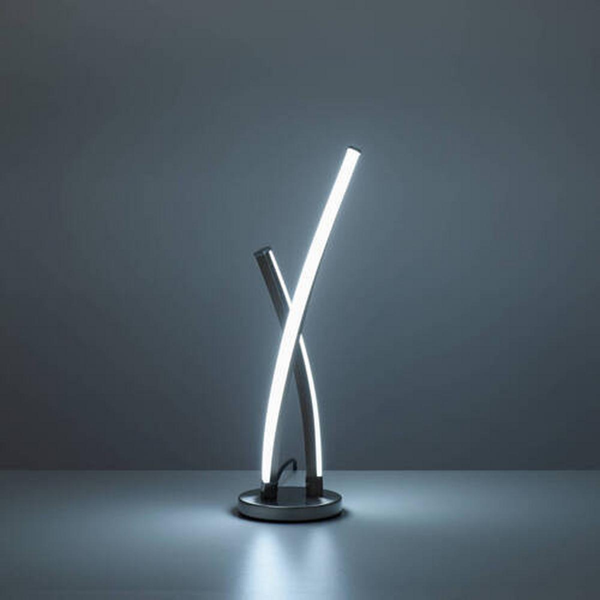 LED-Tischlampe Lolasmart-Swing dimmbar Silber Farbwechsler - Design, Kunststoff/Metall (13/48,5cm)