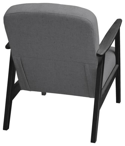 Sessel Retro - Schwarz/Grau, Natur, Holz/Textil (63/78/78cm) - Livetastic