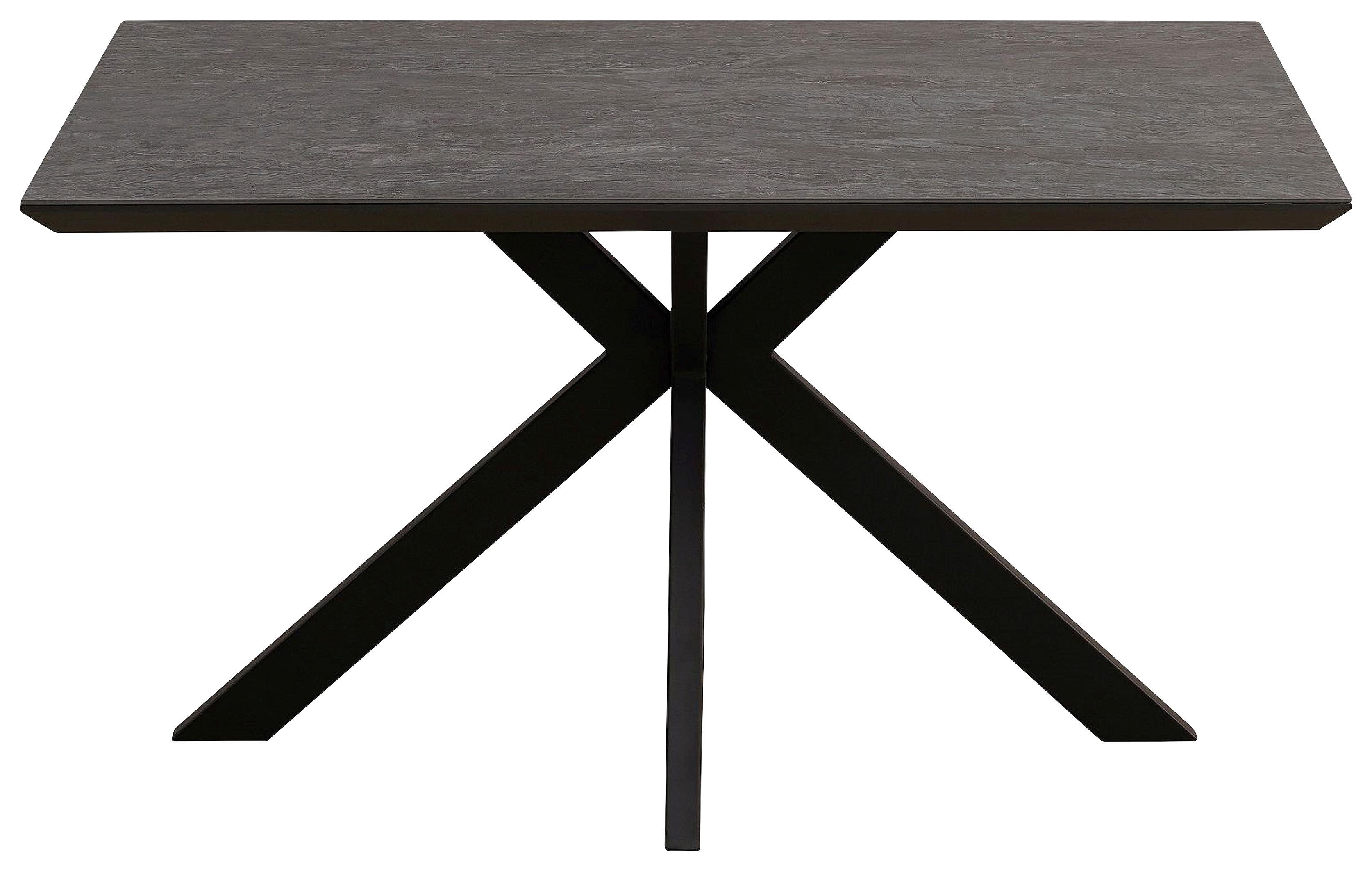 Esstisch Steve 140x90 Cm Schwarz - Schwarz, MODERN, Keramik/Holzwerkstoff (140/76/90cm)
