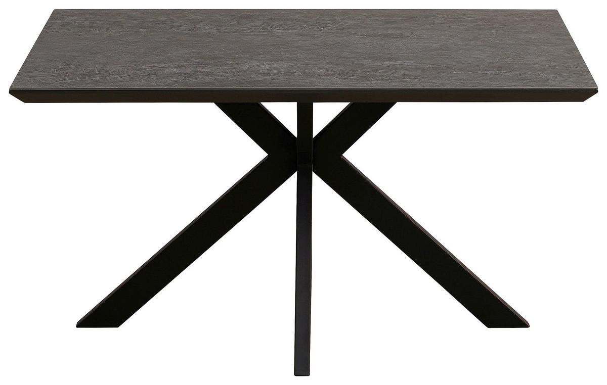 Jídelní stůl STEVE 140x90 - černá, Moderní, kov/kompozitní dřevo (140/76/90cm)