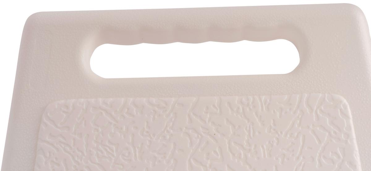 Duschhocker Rudi Metall/ Kunststoff Weiß H: 50,5 Cm - Alufarben/Weiß, MODERN, Kunststoff/Metall (50,5/39-50/30,5cm)