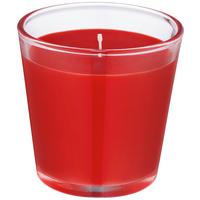 Kerze im Glas Maurice - Klar/Rot, KONVENTIONELL, Glas/Paraffin (7,5/7,5cm) - Ondega