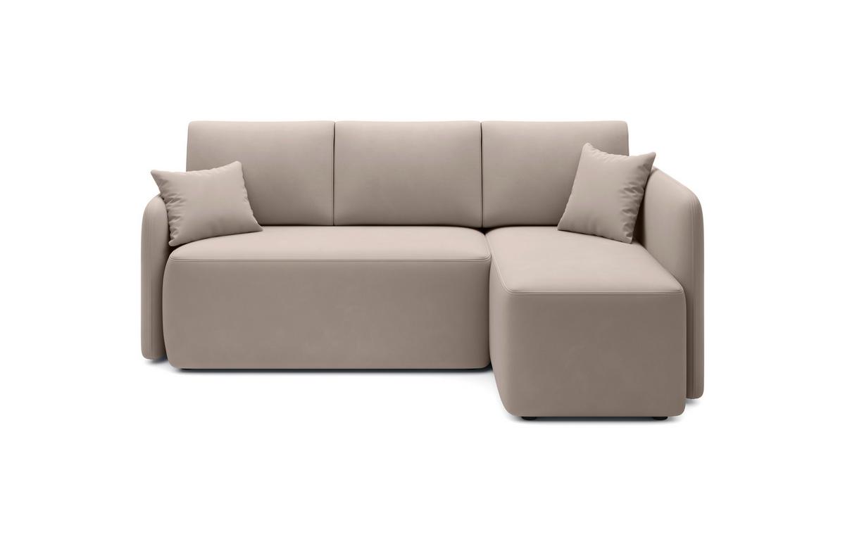 Ecksofa Hadson Beige S: 206x150 cm - Beige/Schwarz, Design, Textil (206/150cm) - MID.YOU