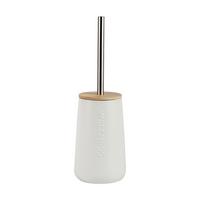 WC kefa so stojanom EDNA - biela/prírodná farba, Modern, kov/plast (12/34,2cm) - Mömax
