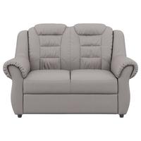 2-Sitzer-Sofa Boston Hellbraun Lederlook - Hellbraun/Schwarz, KONVENTIONELL, Textil (145/102/101cm) - Livetastic