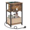 Beistelltisch Braun, Schwarz B: 34 Cm - Schwarz/Braun, Trend, Holzwerkstoff/Metall (34/58/30cm) - MID.YOU