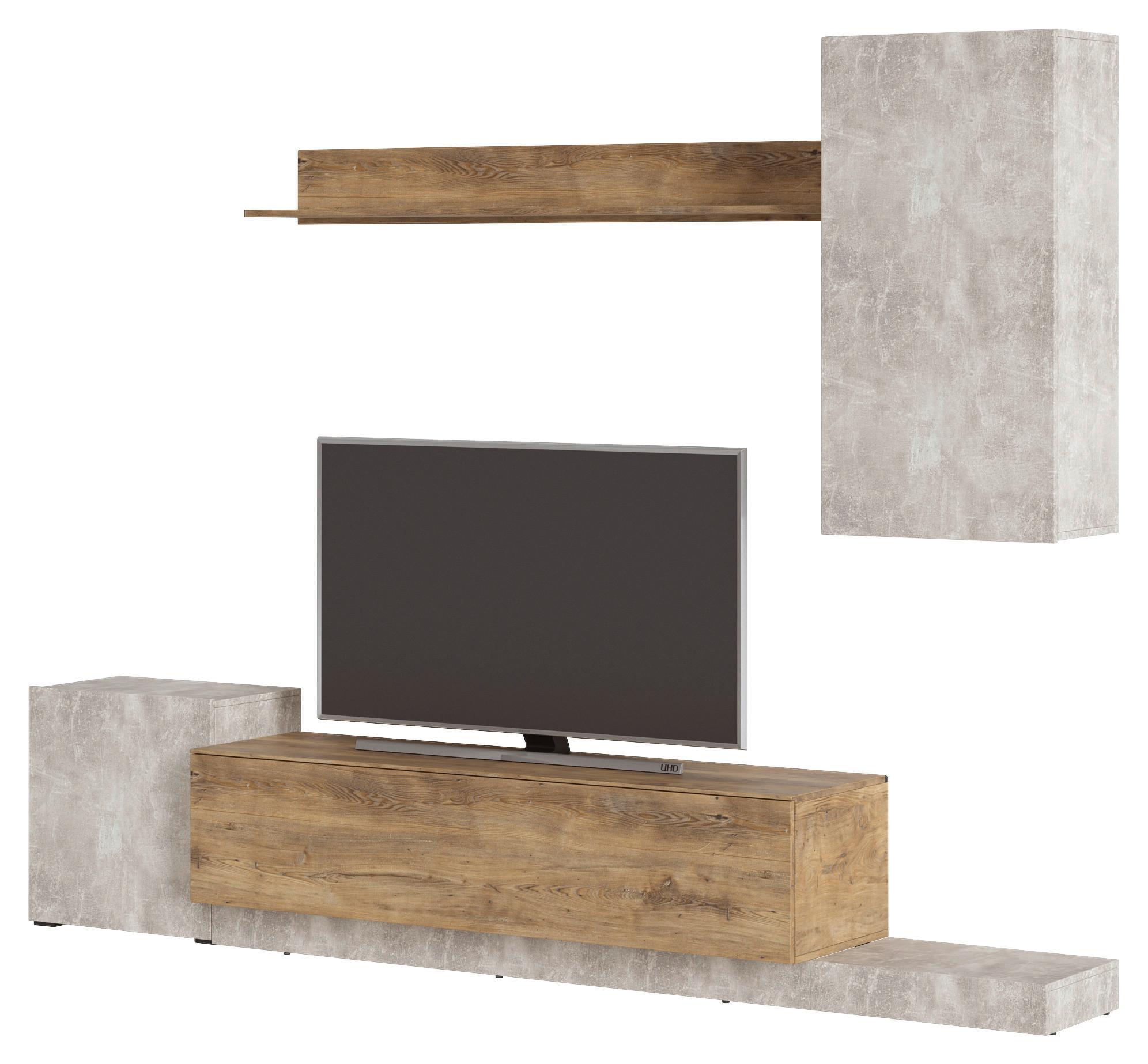 Nappali Szekrénysor Rimini - Modern, faalapú anyag (253,9/196,3/42cm)