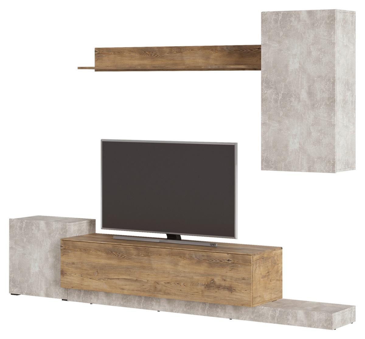 Nappali Szekrénysor Rimini - Modern, faalapú anyag (253,9/196,3/42cm)