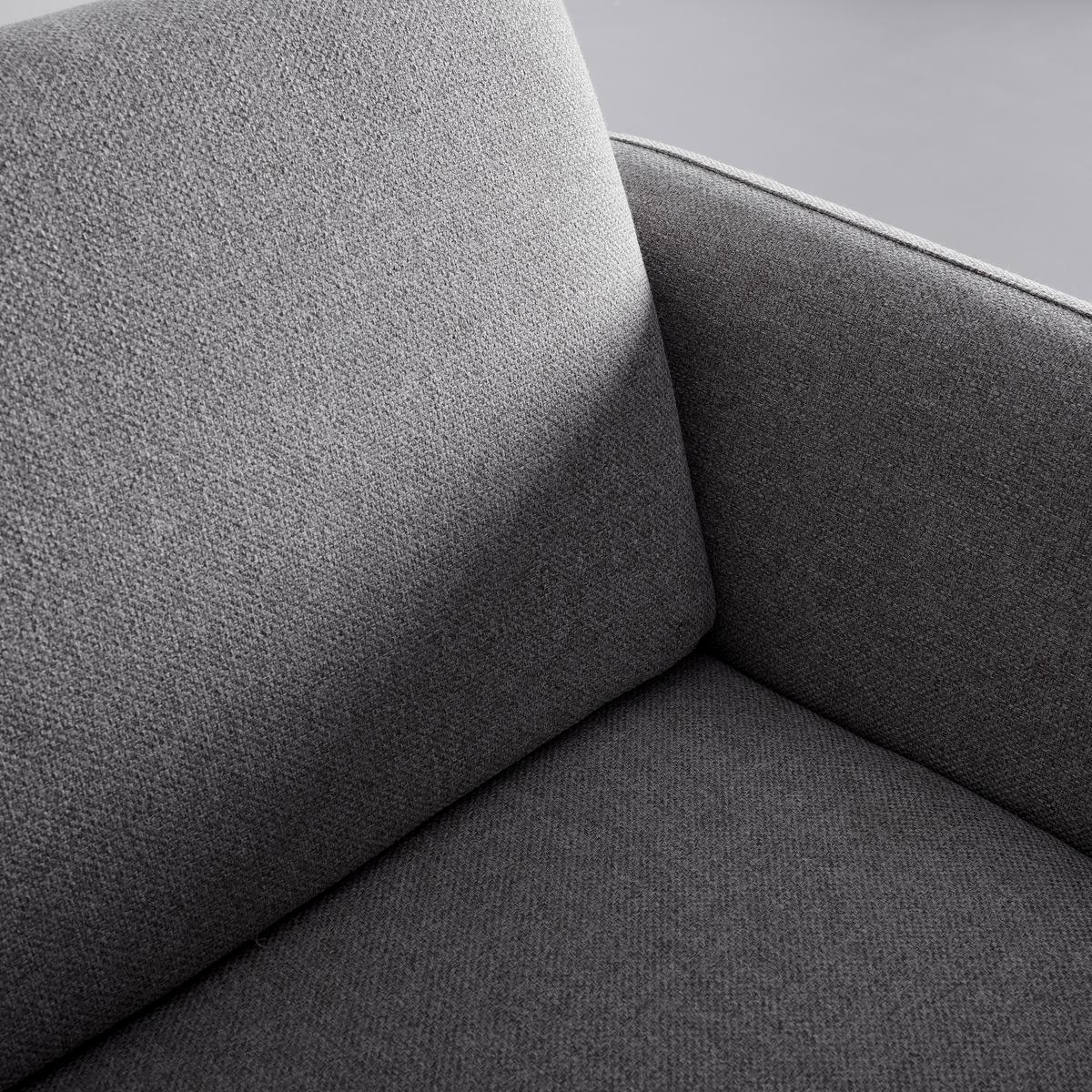 Relaxační křeslo PIA, tmavě šedé - tmavě šedá/přírodní barvy, Moderní, dřevo/textil (86/76/75cm) - Bessagi Home