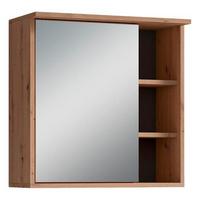 Spiegelschrank Wellness Mit Led 1 Tür Bxhxt 60x61x28 Cm - Anthrazit/Eiche Artisan, MODERN, Glas/Holzwerkstoff (60/61/28cm) - MID.YOU
