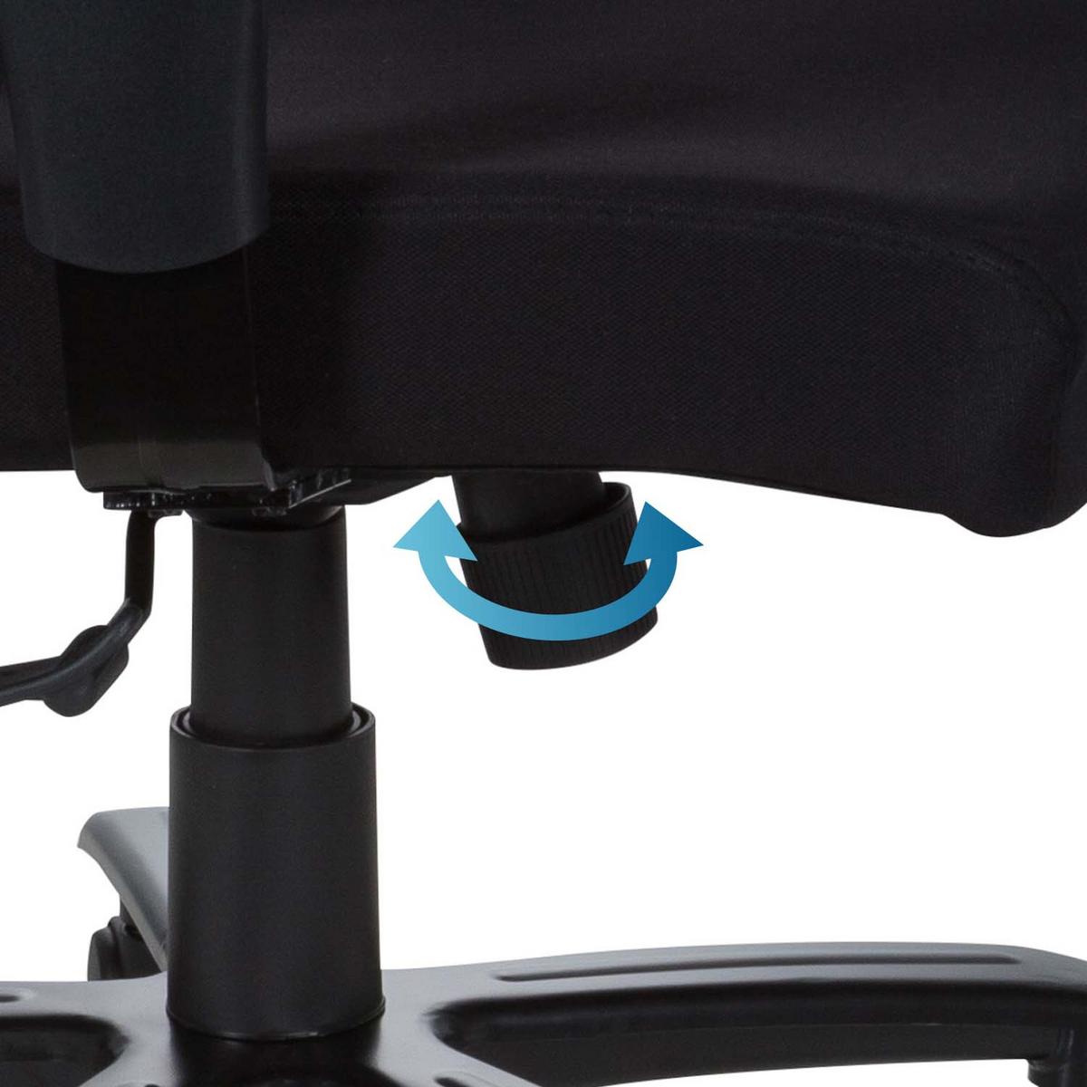 Drehstuhl XXL Extender - Chromfarben/Schwarz, MODERN, Kunststoff/Textil (72/120/65cm) - MID.YOU