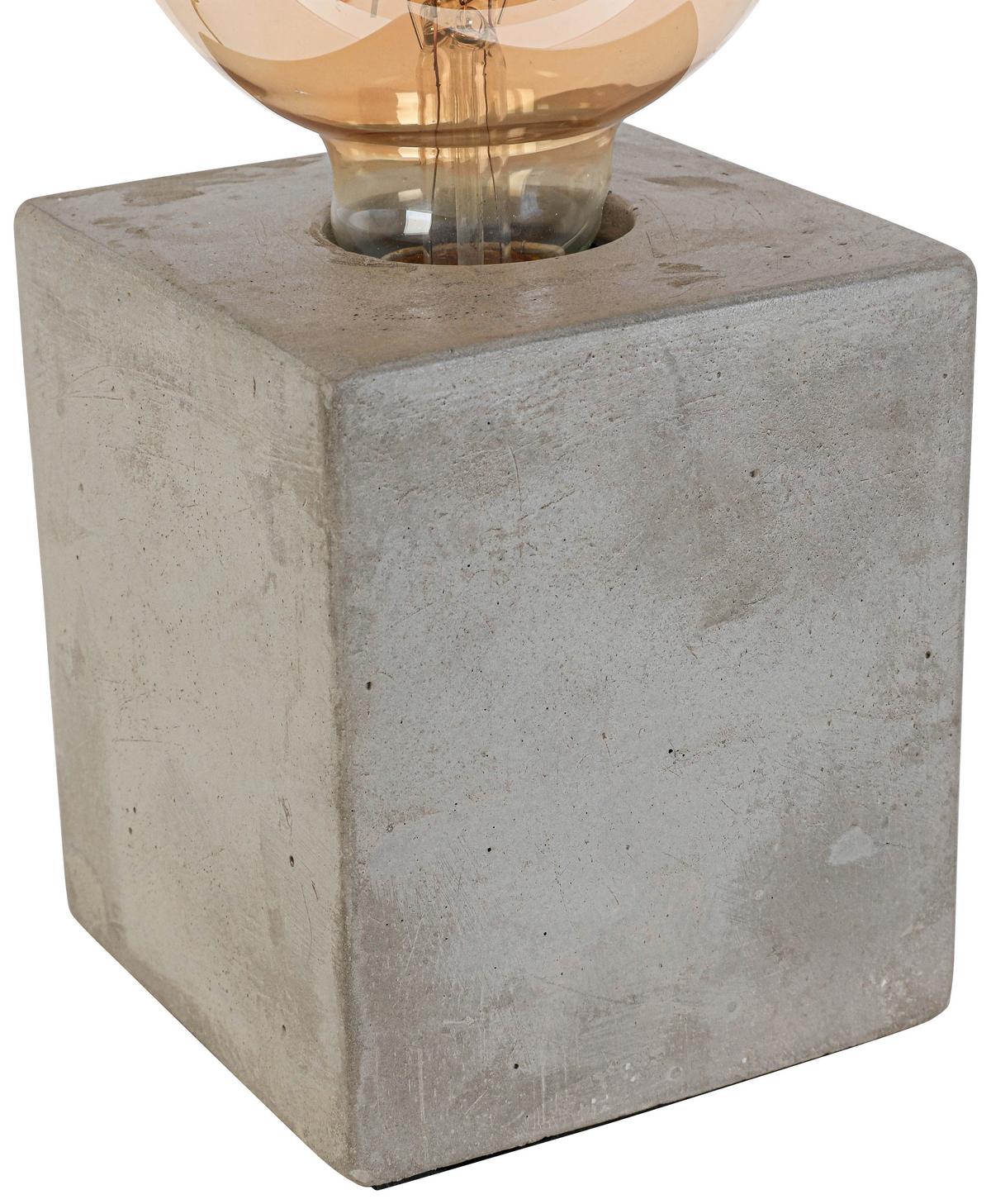 STOLNÁ LAMPA STON - čierna/sivá, Modern, plast/kameň (9,5/9,5/11cm) - Mömax