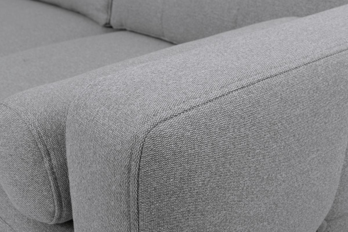 Eckschlafsofa Noret Hellgrau S: 242/242 cm - Dunkelgrau/Eiche Wotan, KONVENTIONELL, Textil (242/242cm) - MID.YOU