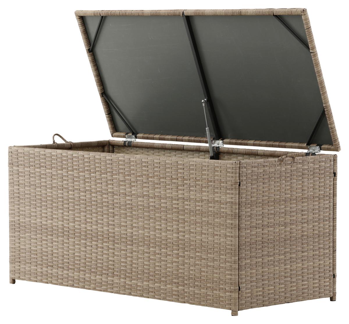 Kissenbox London - Hellbraun, KONVENTIONELL, Kunststoff (130/60/60cm) - Gardenson