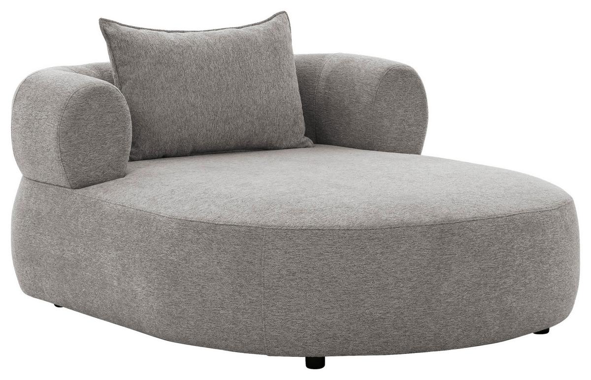 XXL-Sessel Ferro Grau B: 122 cm - Schwarz/Grau, Design, Textil (122/76/156cm) - Livetastic